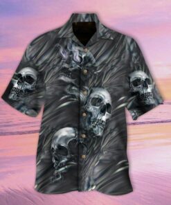 Mystical Skull Halloween Hawaiian Shirt- For men and women - Fanshubus