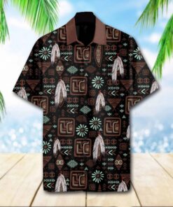 Native Pattern Hawaiian Shirt 3D .