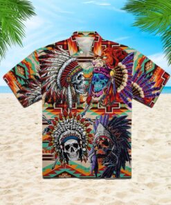 Native Skull Hawaiian Shirt