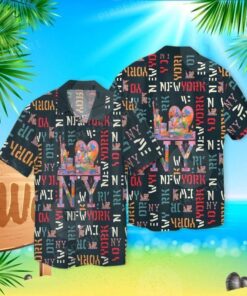 New York 3D Hawaiian Shirt .