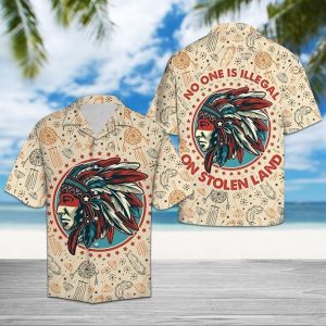 No One Is Illegal Hawaiian Shirt For Men Women- For men and women - Fanshubus
