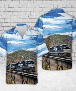 Norfolk Southern Railway Hawaiian Shirt- For men and women - Fanshubus