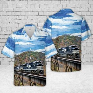 Norfolk Southern Railway Hawaiian Shirt- For men and women - Fanshubus
