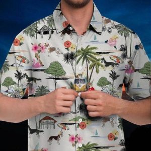 Norwegian Lundehund Hawaiian Shirt Hawaii Beach Retro .