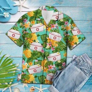 Nurse Pineapple Tropical Hawaiian Shirt | For Men &amp; Women | Adult |- For men and women - Fanshubus