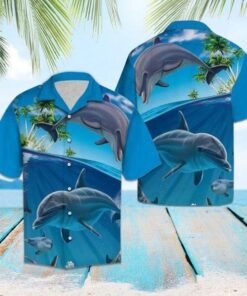 Ocean Dolphin Hawaiian Shirt - For men and women - Fanshubus