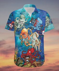 Octopus Love Rock Music Hawaiian Shirt- For men and women - Fanshubus