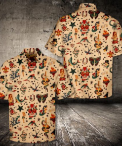 Old School Tatoo Summer Hawaiian Shirt- For men and women - Fanshubus