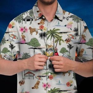 OtterHound Hawaiian Shirt Hawaii Beach Retro - Fanshubus