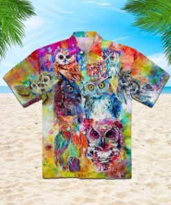 Owl Colorful Hawaiian Shirt