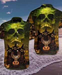 Owl On Pumpkin Halloween Hawaiian Shirt- For men and women - Fanshubus