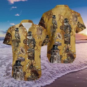 Owl Vintage Hawaiian Shirt | For Men &amp; Women | Adult |- For men and women - Fanshubus