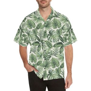 Palm Leaves Pattern Print Design PL4 Hawaiian Shirt- For men and women - Fanshubus