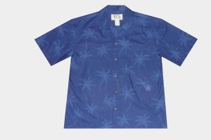 Palm Trees Navy Blue Best Design Hawaiian Shirt- For men and women - Fanshubus