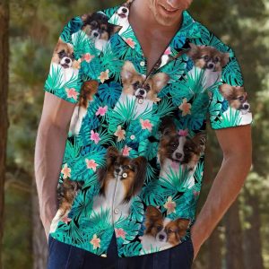 Papillon Tropical Green Nice Design Hawaiian Shirt For Men Women- For men and women - Fanshubus