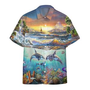 Paradise Bay Marine Life Hawaiian Shirt | For Men &amp; Women | Adult |- For men and women - Fanshubus
