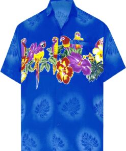 Parrot Blue High Quality Hawaiian Shirt- For men and women - Fanshubus