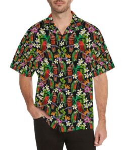 Parrot Design Print Hawaiian Shirt