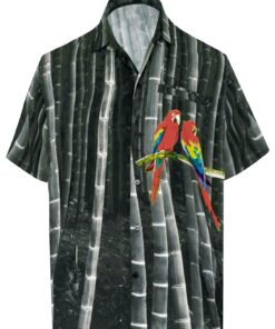 Parrot Gray Awesome Design Hawaiian Shirt- For men and women - Fanshubus