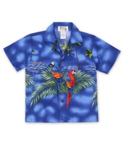 Parrots Blue Nice Design Hawaiian Shirt- For men and women - Fanshubus