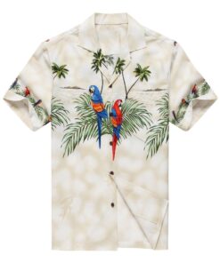 Parrots Tan Unique Design Hawaiian Shirt