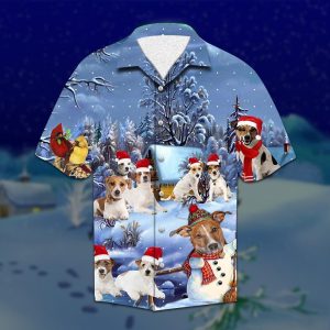 Parson Russell Christmas Hawaiian Shirt | For Men &amp; Women | Adult |- For men and women - Fanshubus