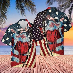 Patriotism America Christmas Hawaiian Shirt- For men and women - Fanshubus