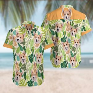 Pembroke Welsh Corgis Green Best Design Hawaiian Shirt For Men Women- For men and women - Fanshubus