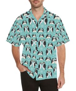 Penguin Love Print Hawaiian Shirt