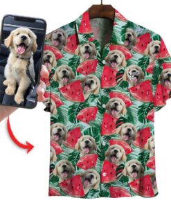 Personalized Hawaiian Shirt With Your Pet's Photo - For Men and Women - Fanshubus