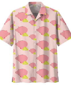 Pig Pink Nice Design Unisex Hawaiian Shirt- For men and women - Fanshubus