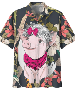 Pig Hawaiian Shirt Clothing Royal For Men Women- For men and women - Fanshubus