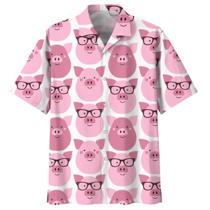 Pig Hawaiian Shirt Navy For Men Women- For men and women - Fanshubus