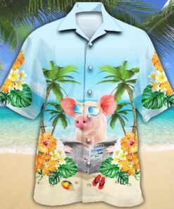 Pig Lovers Beach Hawaiian Shirt .