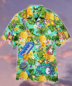 Pineapple Musical Instrument Hawaiian Shirt- For men and women - Fanshubus