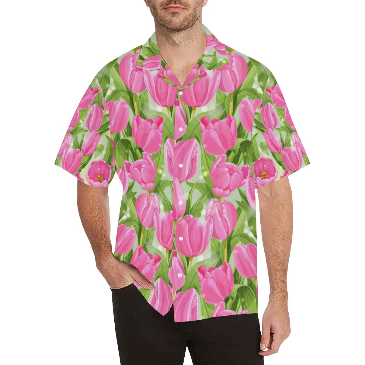 pink_tulip_pattern_mens_all_over_print_hawaiian_shirt_2667.jpg