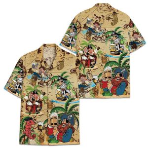 Pirates and Beer Hawaiian Shirt- For men and women - Fanshubus