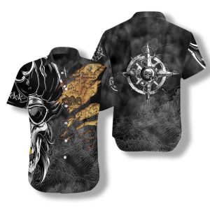 Pirates Skull Hawaiian Shirt For Men Women- For men and women - Fanshubus