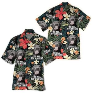 Pit Bull To All My Haters Hawaiian Shirt | For Men &amp; Women | Adult |- For men and women - Fanshubus