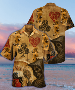 Playing Card Grim Reaper Hawaiian Shirt | For Men &amp; Women | Adult |- For men and women - Fanshubus