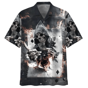 Poker Black Nice Design Unisex Hawaiian Shirt- For men and women - Fanshubus