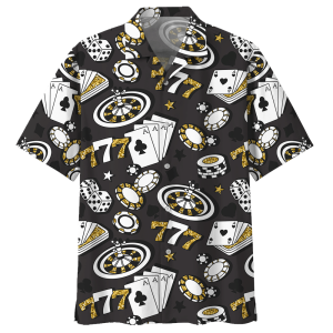 Poker Black Unique Design Unisex Hawaiian Shirt- For men and women - Fanshubus