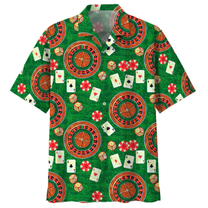 Poker Green Nice Design Unisex Hawaiian Shirt- For men and women - Fanshubus