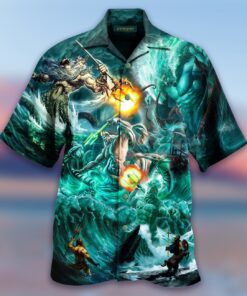 Poseidon The God of Seas Hawaiian Shirt | For Men &amp; Women | Adult |- For men and women - Fanshubus