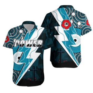 Power Anzac Day Hawaiian Shirt Port Adelaide Mix Indigenous .
