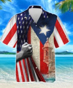 Puerto Rican American Hawaiian Shirt ANL43HWv2 - For Men and Women Fanshubus