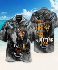 Quitting Is Not Wolf Tropical Polyester Hawaiian Shirt - For Men and Women Fanshubus