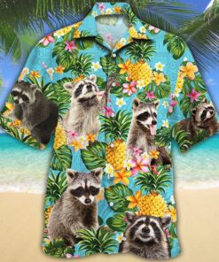 RACCOON LOVERS PINEAPPLE HAWAIIAN SHIRT