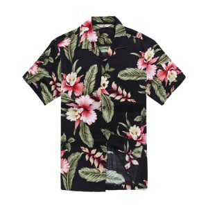 Rafelsia Floral Black Amazing Design Hawaiian Shirt- For men and women - Fanshubus