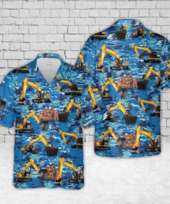 Excavator Hawaiian Shirt